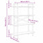 Bogreol 4 niveauer 100 x 33,5 x 140 cm Konstrueret træ