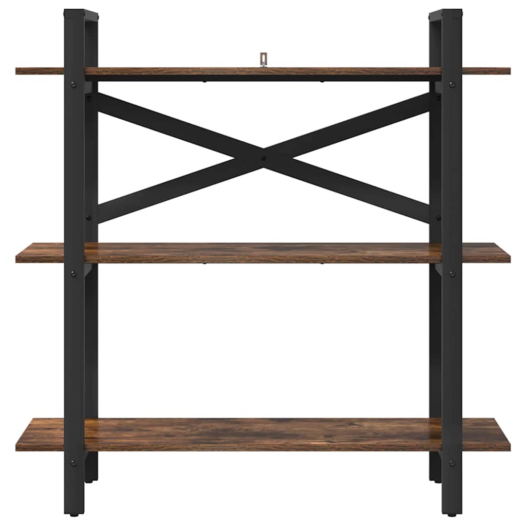 Bogreol Røget eg 100 x 33,5 x 102 cm Konstrueret træ