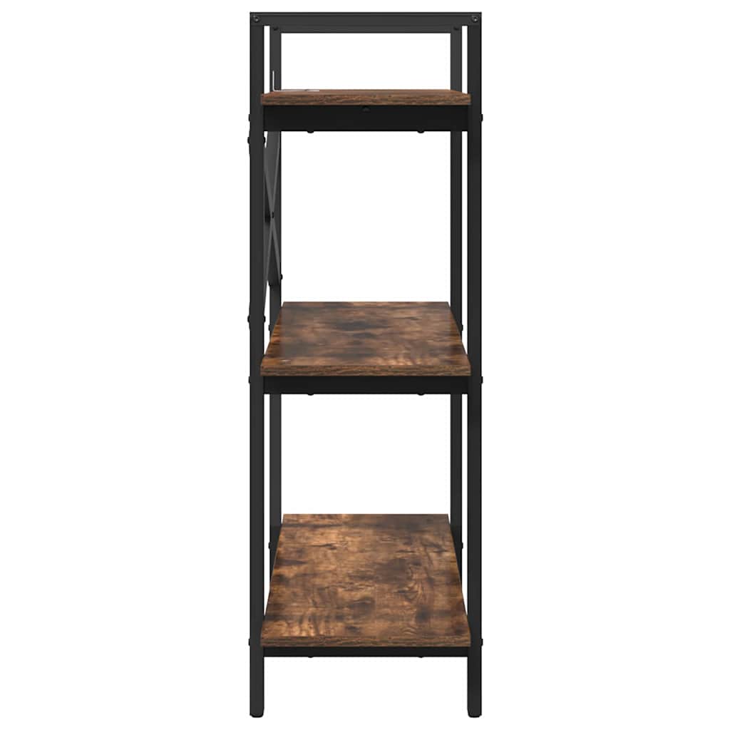 Bogreol Røget eg 100 x 33,5 x 102 cm Konstrueret træ