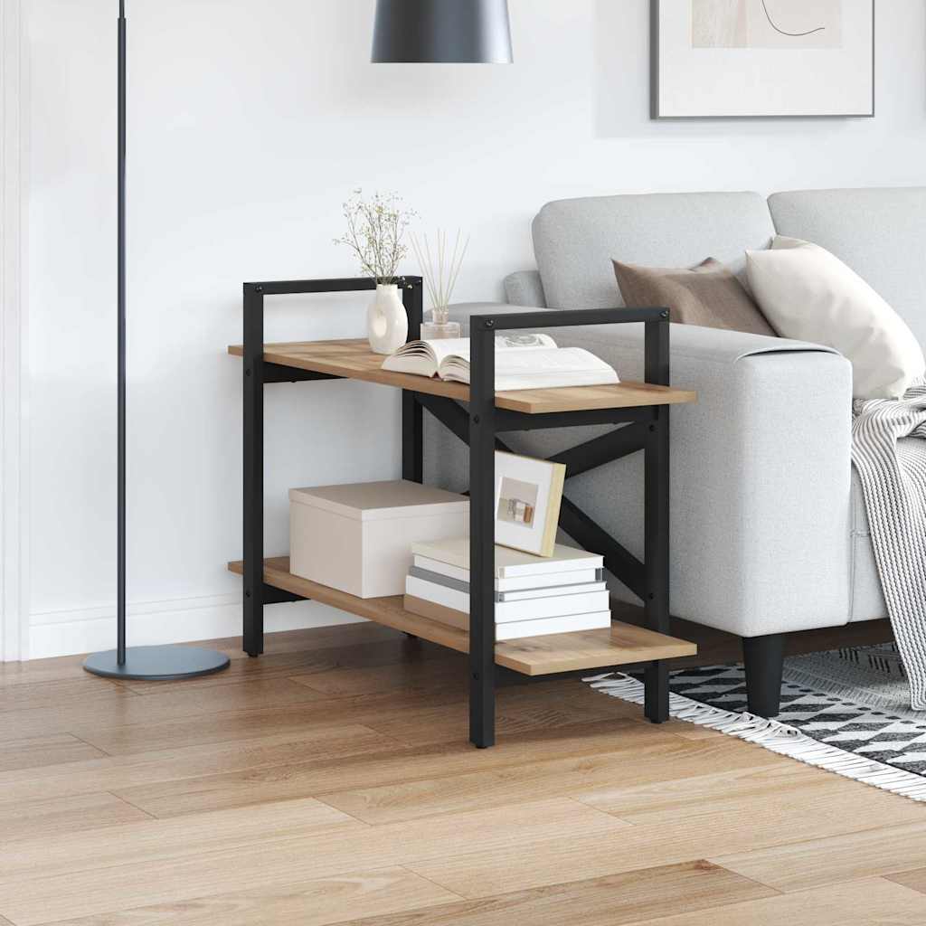 Bogreol 2 niveauer 100 x 33,5 x 64 cm Konstrueret træ