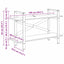 Bogreol 2 niveauer 100 x 33,5 x 64 cm Konstrueret træ