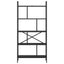 Bogreol 9 niveauer 75 x 30 x 156 cm Konstrueret træ Sort eg