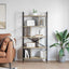 Bogreol 9 niveauer 75 x 30 x 156 cm Konstrueret træ Sonoma eg