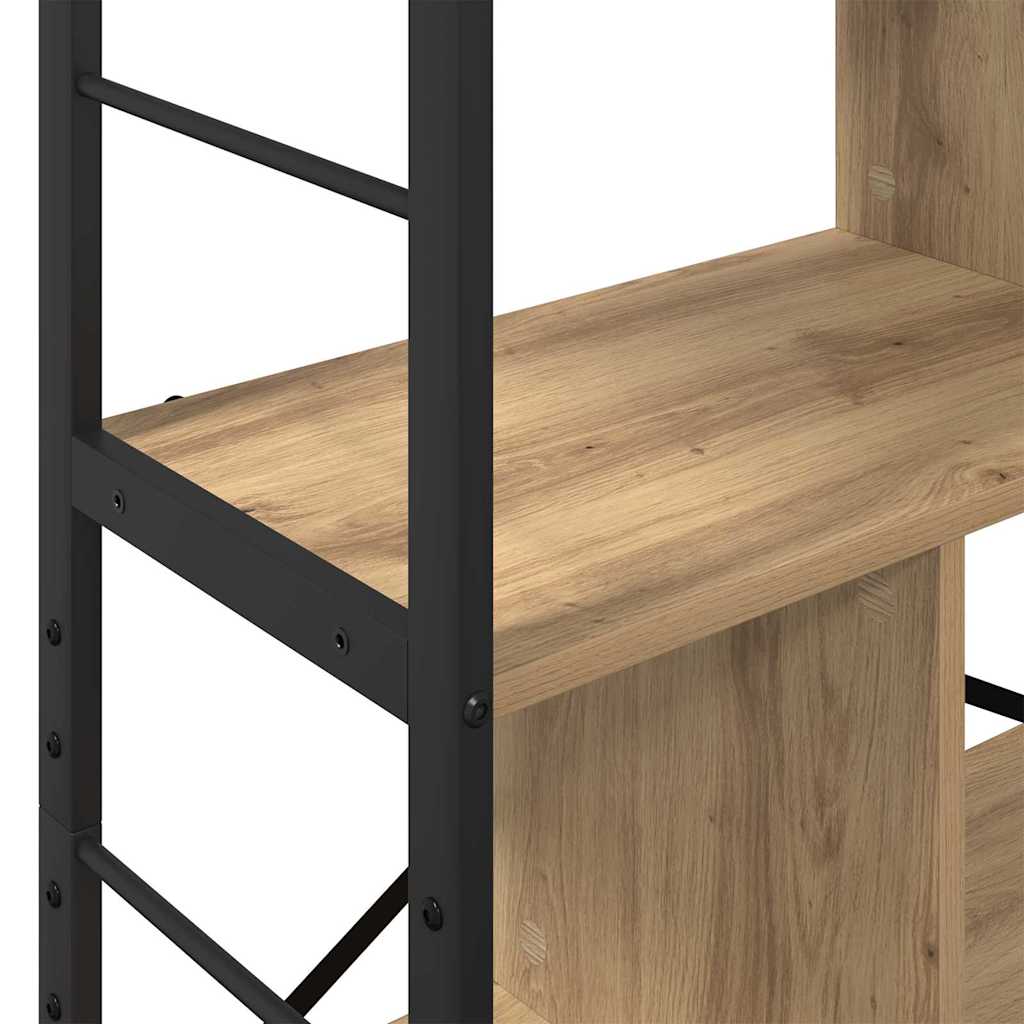 Bogreol 9 niveauer 75 x 30 x 156 cm Konstrueret træ