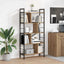 Bogreol 9 niveauer 75 x 30 x 156 cm Konstrueret træ