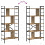 Bogreol 9 niveauer 75 x 30 x 156 cm Konstrueret træ