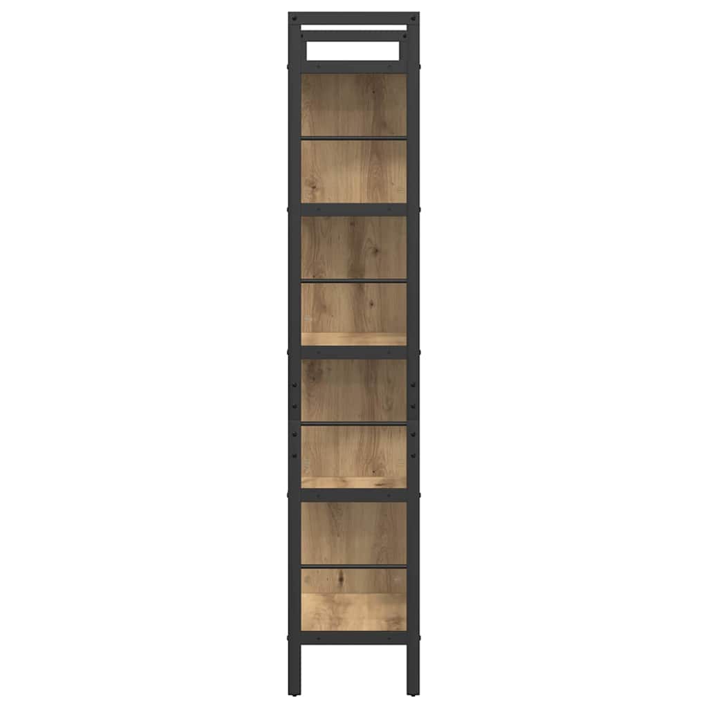 Bogreol 9 niveauer 75 x 30 x 156 cm Konstrueret træ