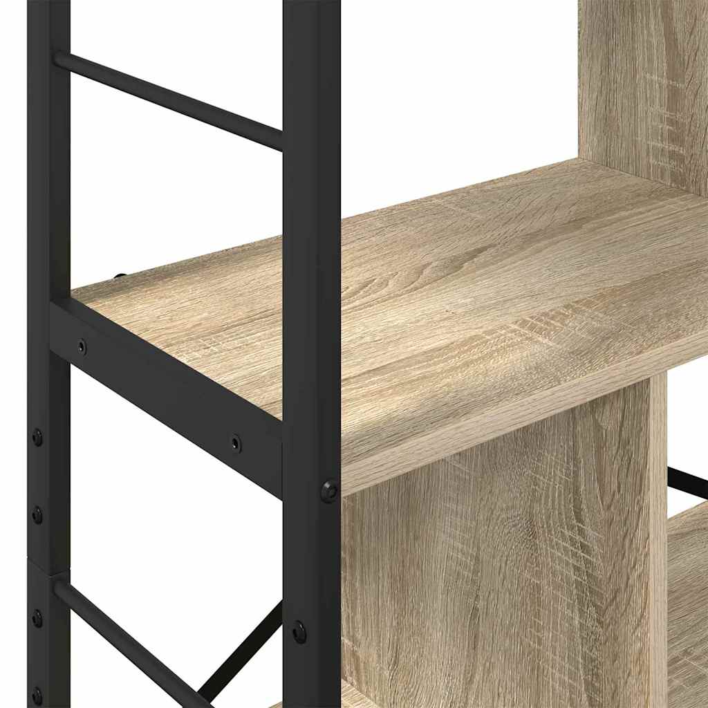 Bogreol 7 niveauer 75 x 30 x 123,5 cm Konstrueret træ Sonoma eg