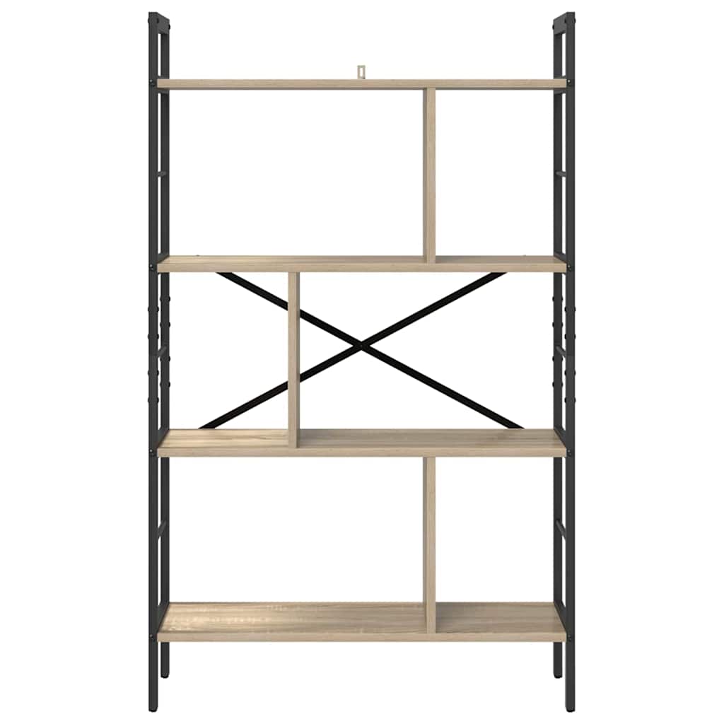 Bogreol 7 niveauer 75 x 30 x 123,5 cm Konstrueret træ Sonoma eg