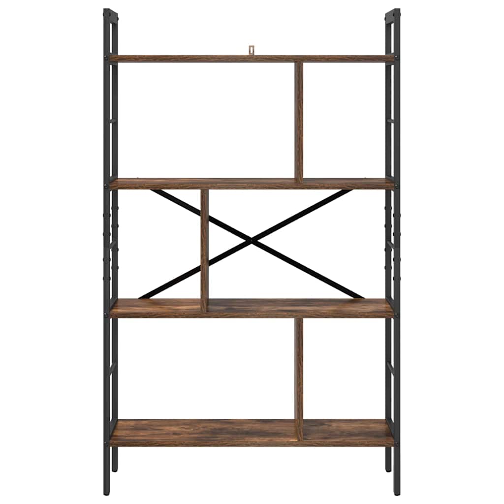 Bogreol 7 niveauer 75 x 30 x 123,5 cm Konstrueret træ Røget eg