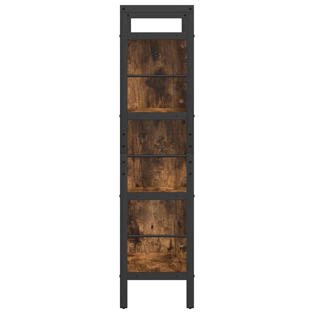 Bogreol 7 niveauer 75 x 30 x 123,5 cm Konstrueret træ Røget eg