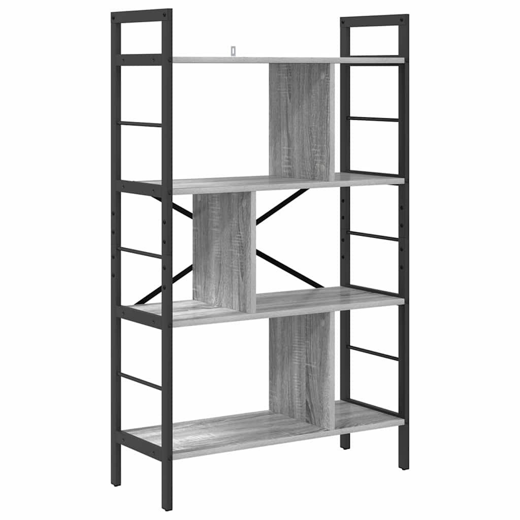 Bogreol 7 niveauer 75 x 30 x 123,5 cm Konstrueret træ