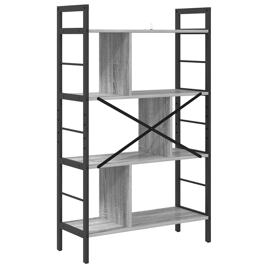 Bogreol 7 niveauer 75 x 30 x 123,5 cm Konstrueret træ