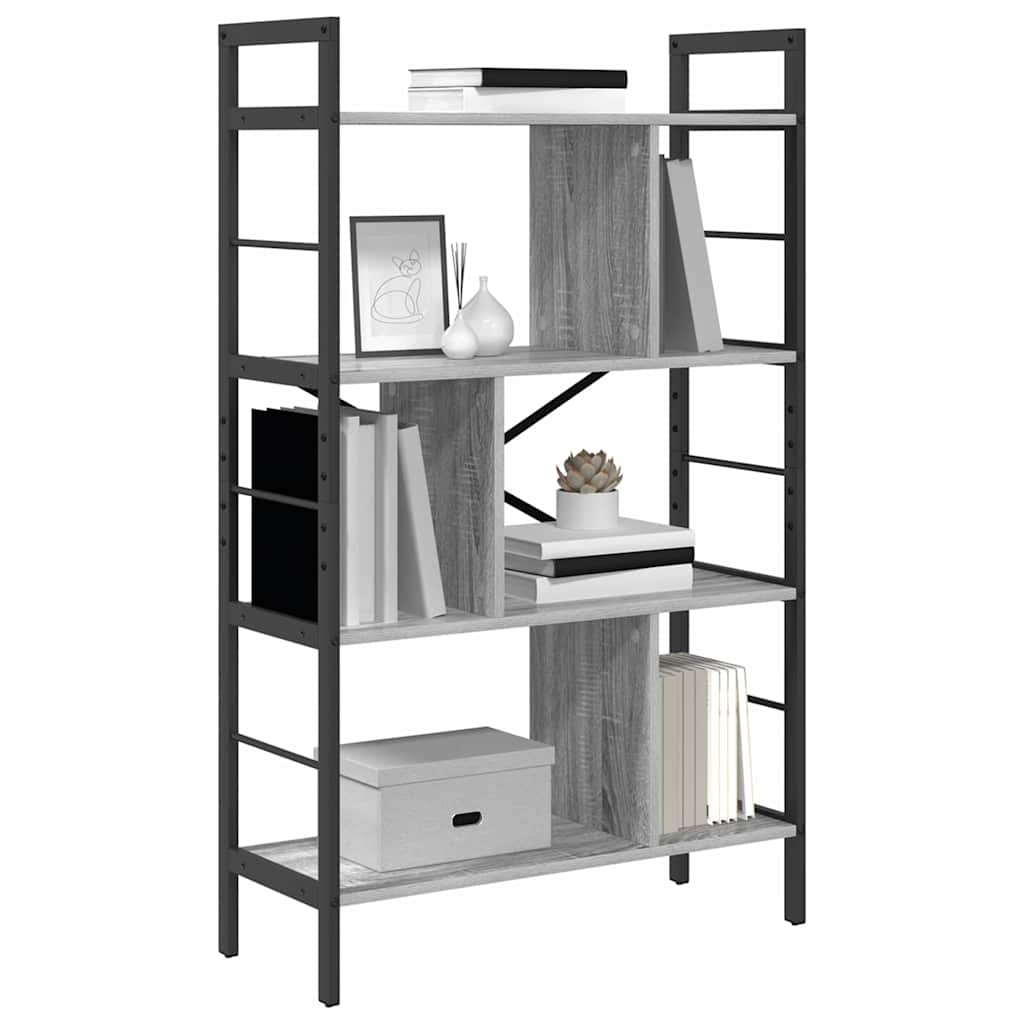 Bogreol 7 niveauer 75 x 30 x 123,5 cm Konstrueret træ