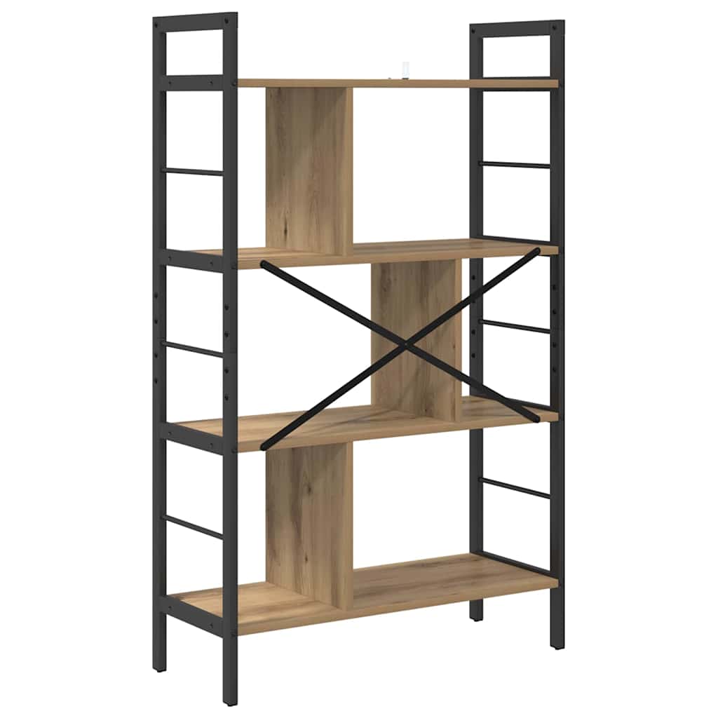 Bogreol 7 niveauer 75 x 30 x 123,5 cm Konstrueret træ