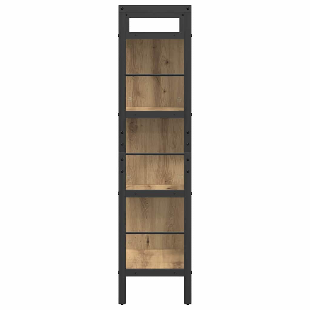 Bogreol 7 niveauer 75 x 30 x 123,5 cm Konstrueret træ