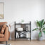 Bogreol 5 niveauer 75 x 30 x 91 cm Konstrueret træ Sort eg