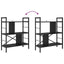Bogreol 5 niveauer 75 x 30 x 91 cm Konstrueret træ Sort eg