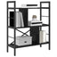 Bogreol 5 niveauer 75 x 30 x 91 cm Konstrueret træ Sort eg