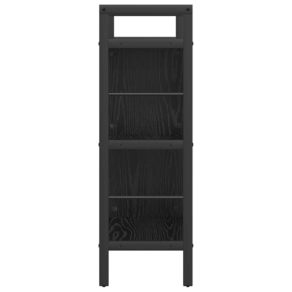 Bogreol 5 niveauer 75 x 30 x 91 cm Konstrueret træ Sort eg