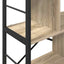 Bogreol 5 niveauer 75 x 30 x 91 cm Konstrueret træ Sonoma eg