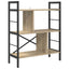 Bogreol 5 niveauer 75 x 30 x 91 cm Konstrueret træ Sonoma eg