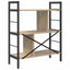 Bogreol 5 niveauer 75 x 30 x 91 cm Konstrueret træ Sonoma eg