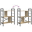 Bogreol 5 niveauer 75 x 30 x 91 cm Konstrueret træ Sonoma eg