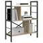 Bogreol 5 niveauer 75 x 30 x 91 cm Konstrueret træ Sonoma eg
