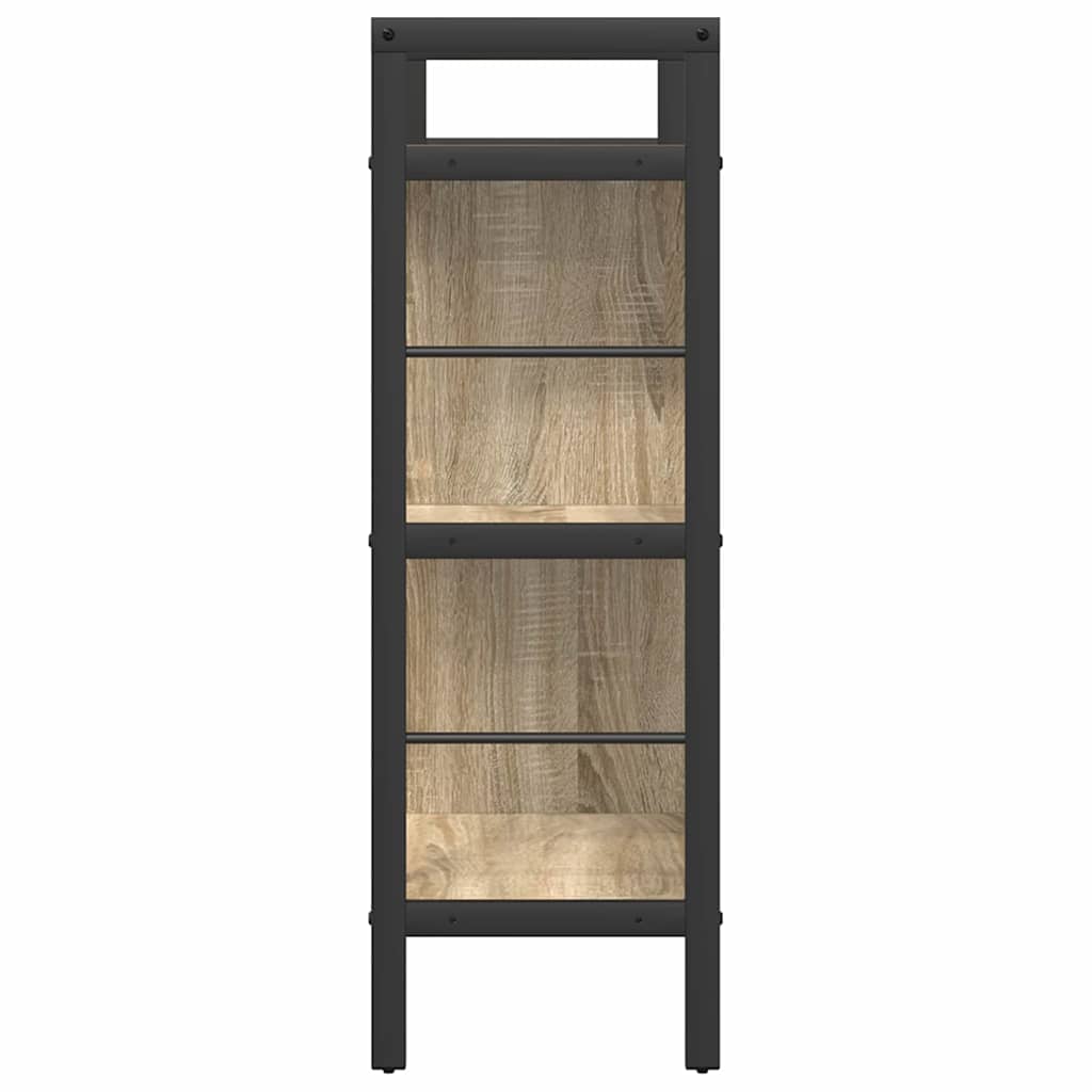 Bogreol 5 niveauer 75 x 30 x 91 cm Konstrueret træ Sonoma eg