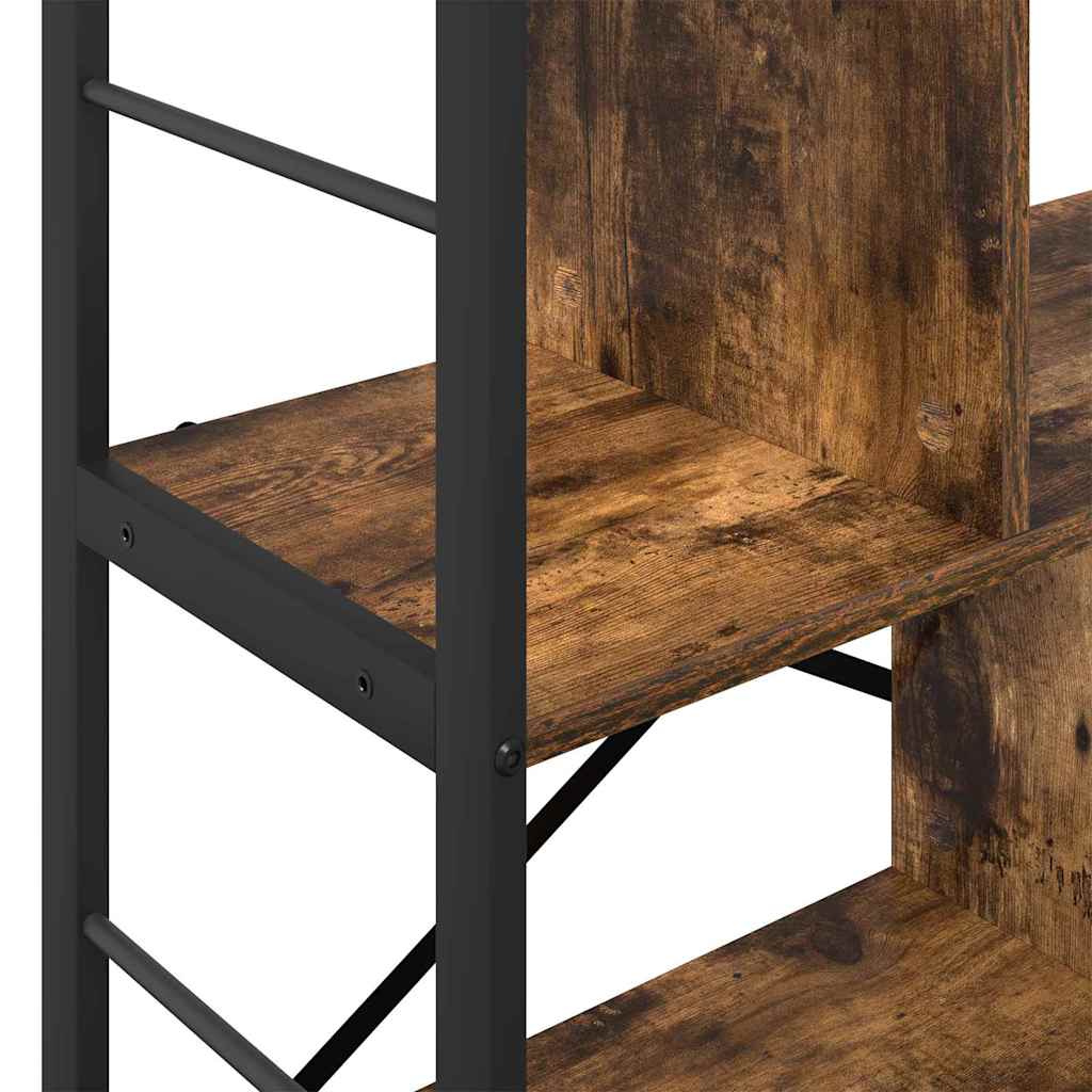 Bogreol 5 niveauer 75 x 30 x 91 cm Konstrueret træ Røget eg