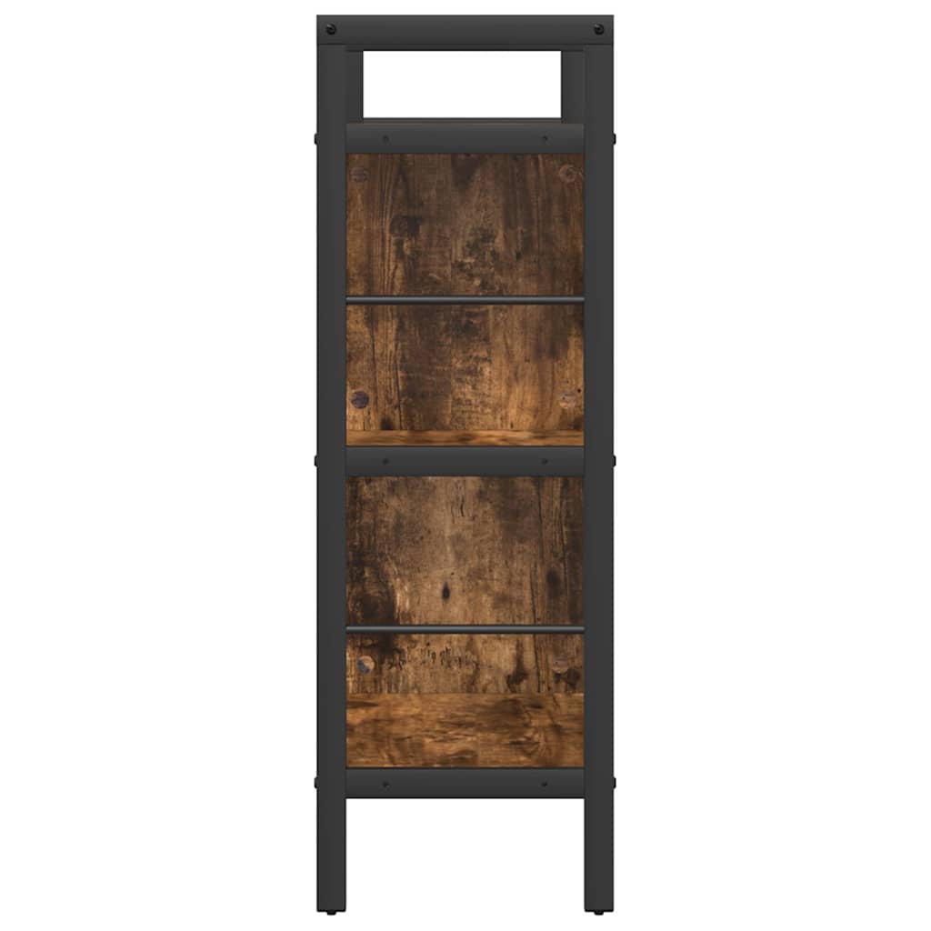 Bogreol 5 niveauer 75 x 30 x 91 cm Konstrueret træ Røget eg