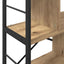 Bogreol 5 niveauer 75 x 30 x 91 cm Konstrueret træ
