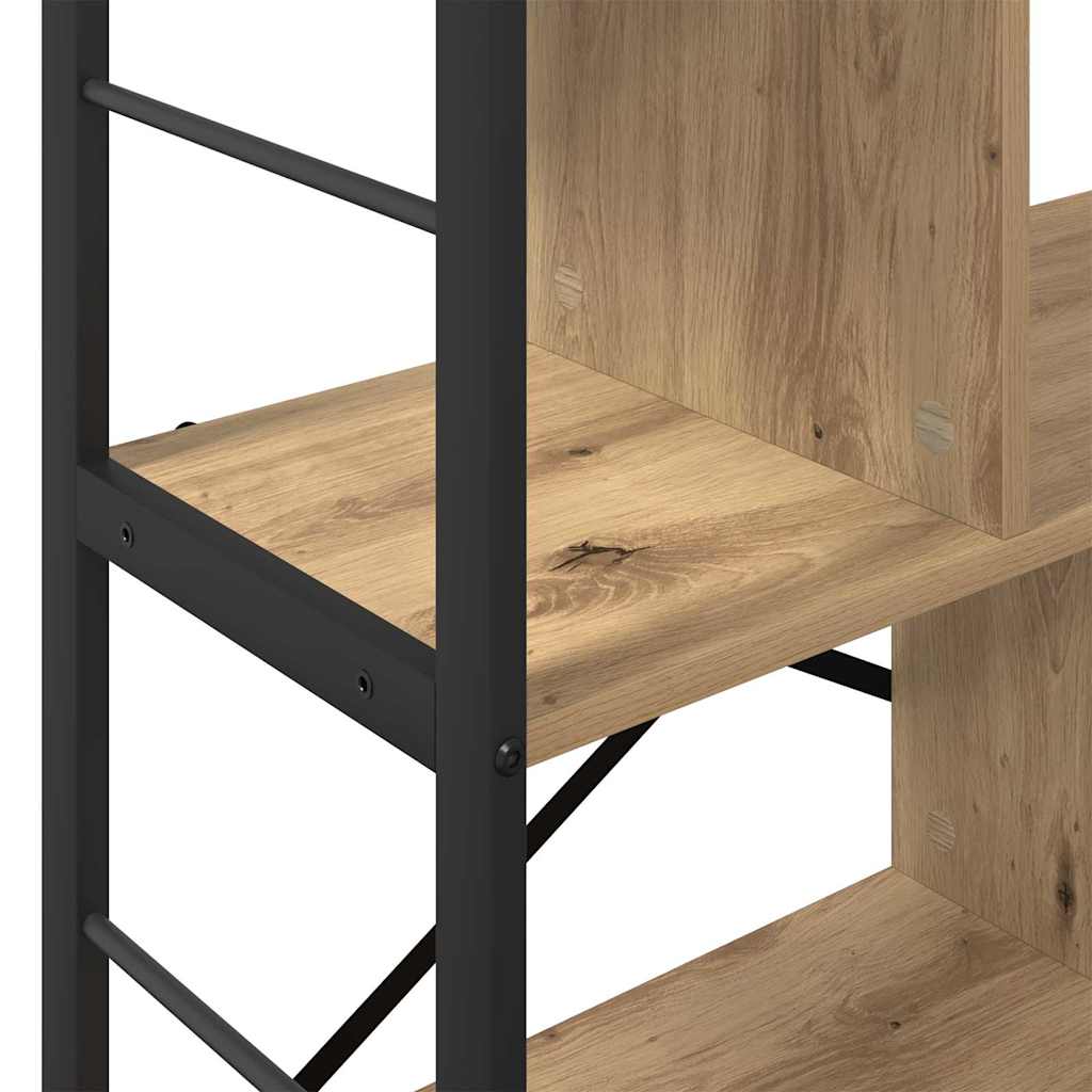 Bogreol 5 niveauer 75 x 30 x 91 cm Konstrueret træ