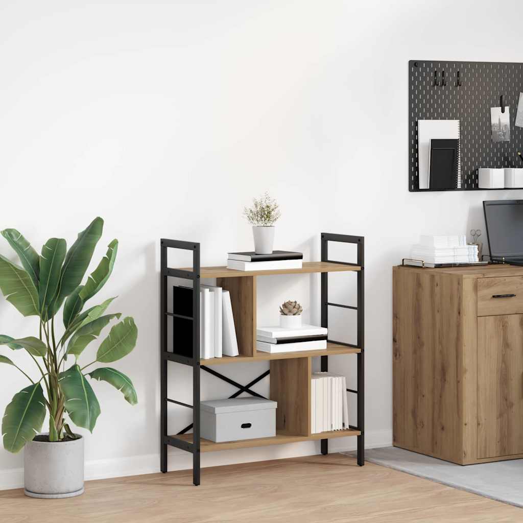 Bogreol 5 niveauer 75 x 30 x 91 cm Konstrueret træ