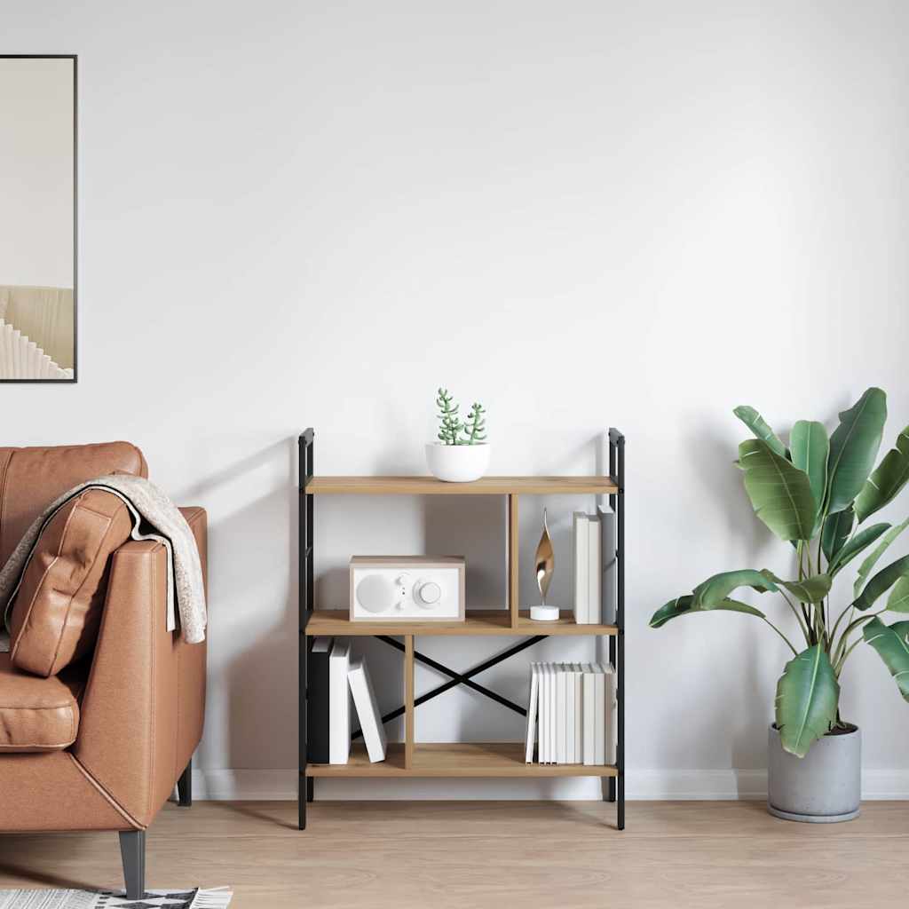 Bogreol 5 niveauer 75 x 30 x 91 cm Konstrueret træ