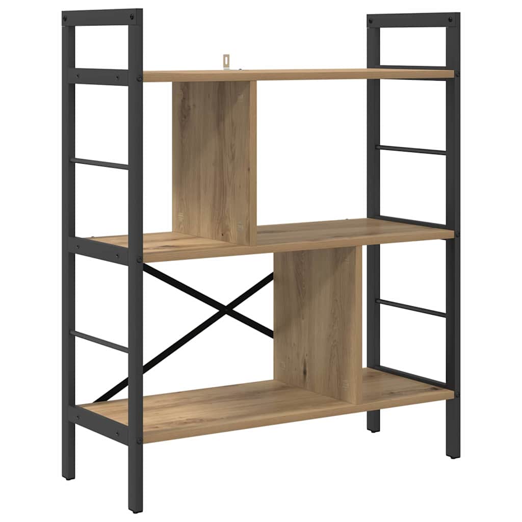 Bogreol 5 niveauer 75 x 30 x 91 cm Konstrueret træ