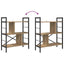 Bogreol 5 niveauer 75 x 30 x 91 cm Konstrueret træ