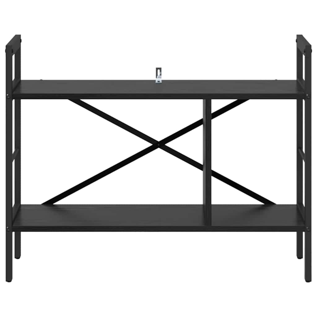 Bogreol 3 niveauer 75 x 30 x 58,5 cm Konstrueret træ Sort eg