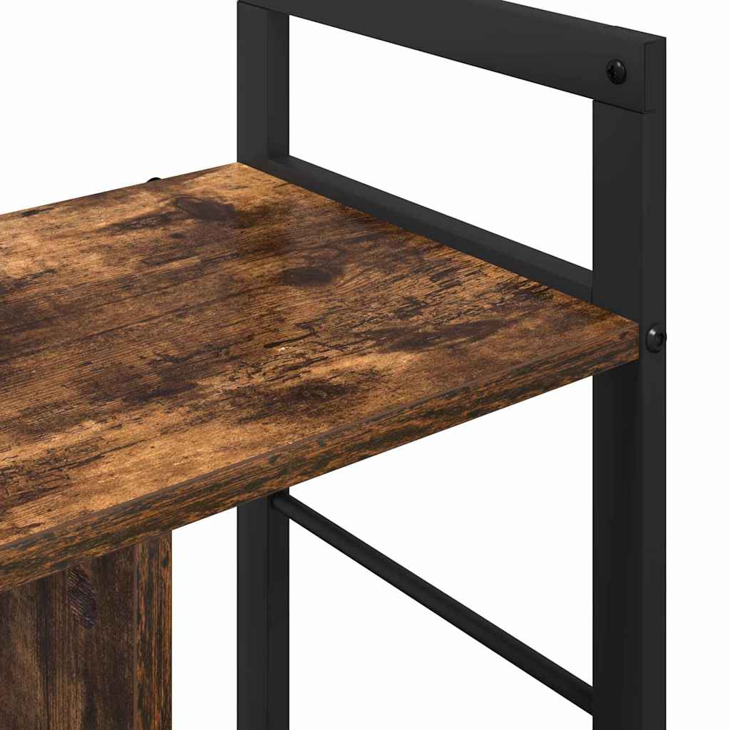 Bogreol 3 niveauer 75 x 30 x 58,5 cm Konstrueret træ Røget eg