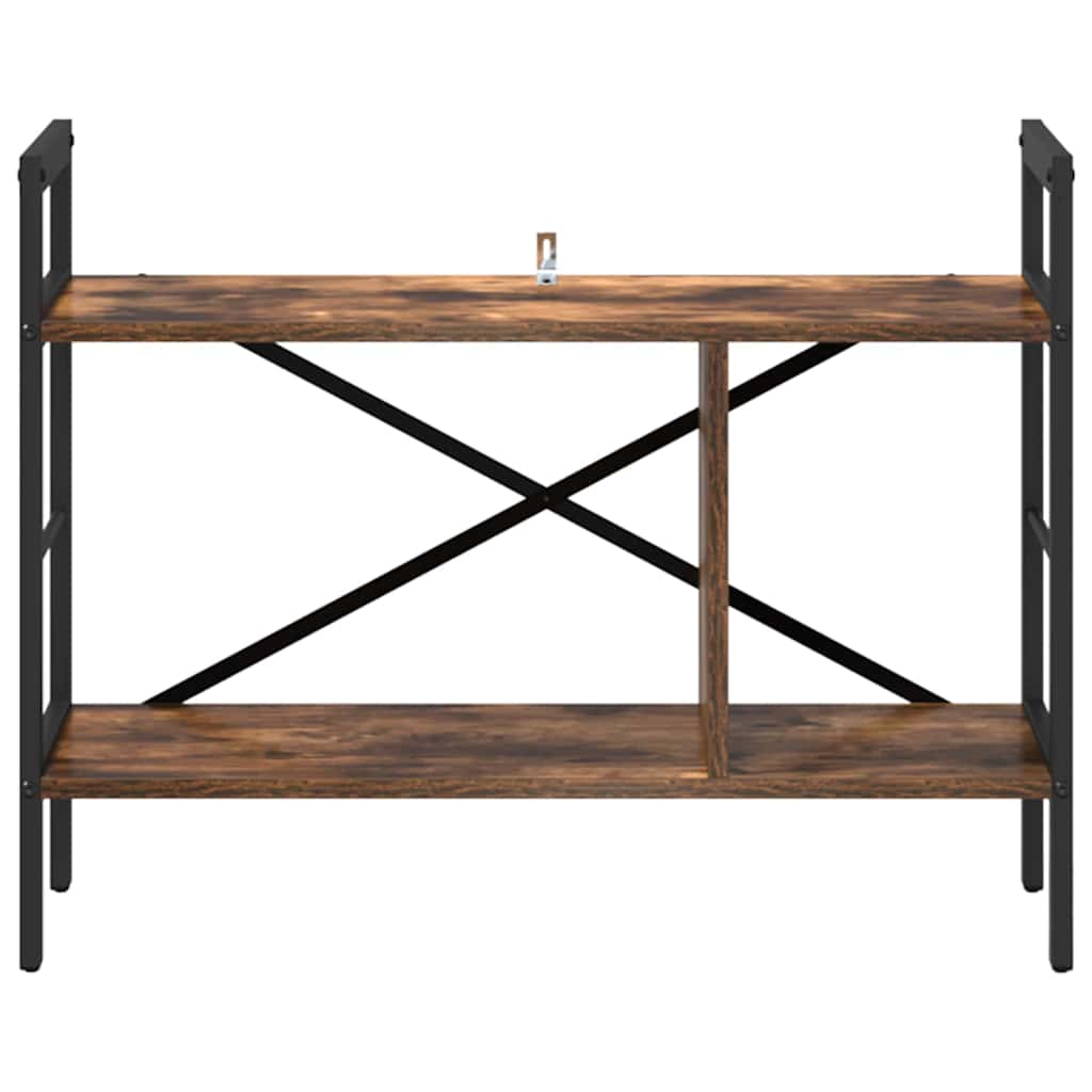 Bogreol 3 niveauer 75 x 30 x 58,5 cm Konstrueret træ Røget eg
