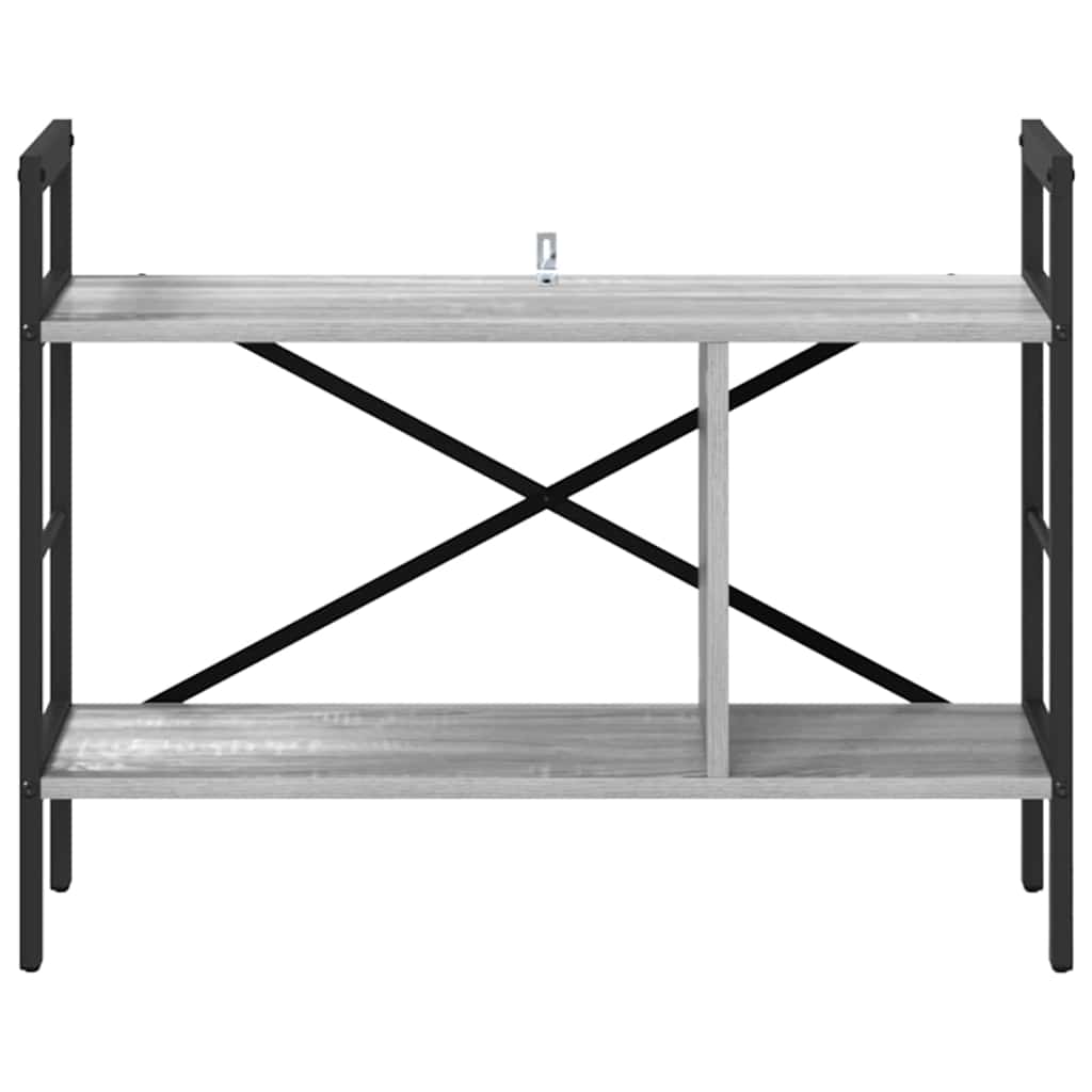 Bogreol 3 niveauer 75 x 30 x 58,5 cm Konstrueret træ Grå Sonoma