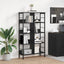 Bogreol Sort eg 82 x 32 x 144,5 cm Konstrueret træ