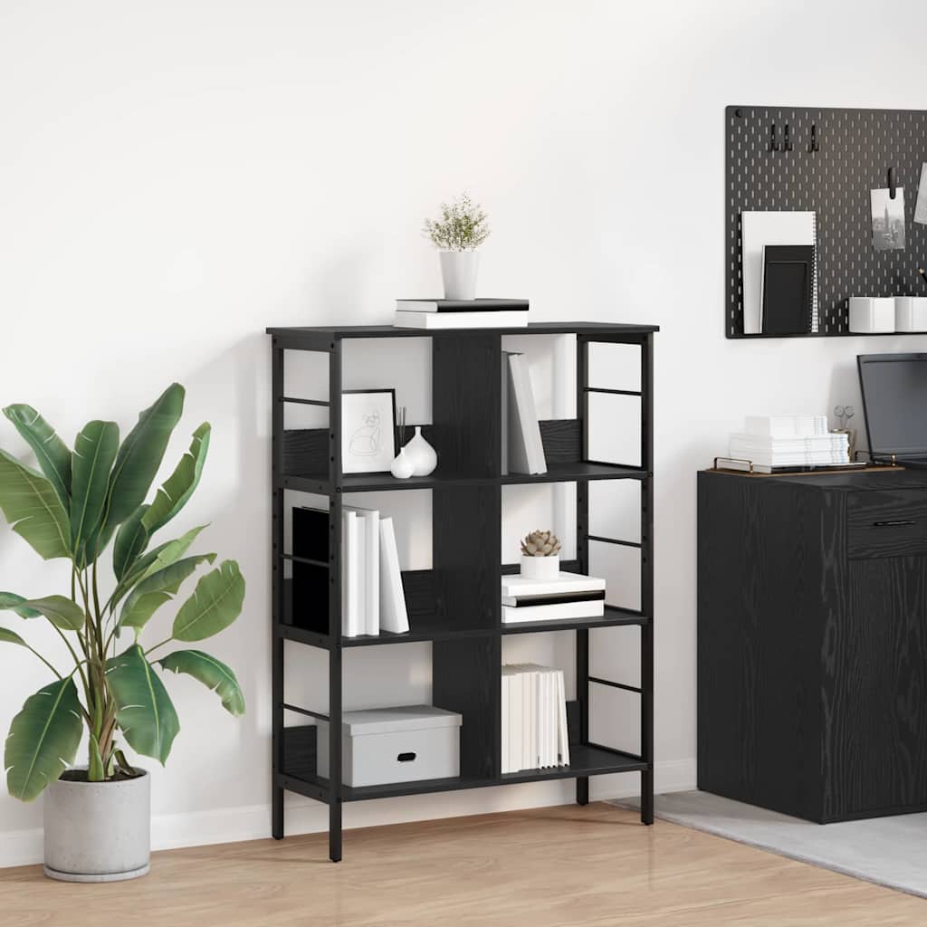 Bogreol Sort eg 82 x 32 x 112 cm Konstrueret træ