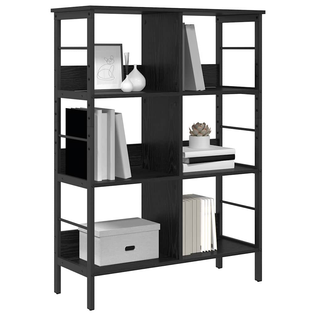 Bogreol Sort eg 82 x 32 x 112 cm Konstrueret træ