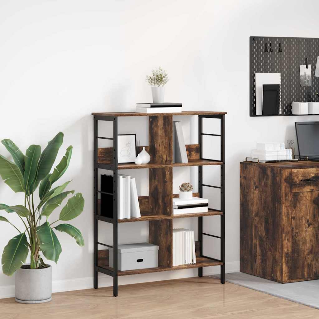 Bogreol Røget eg 82 x 32 x 112 cm Konstrueret træ