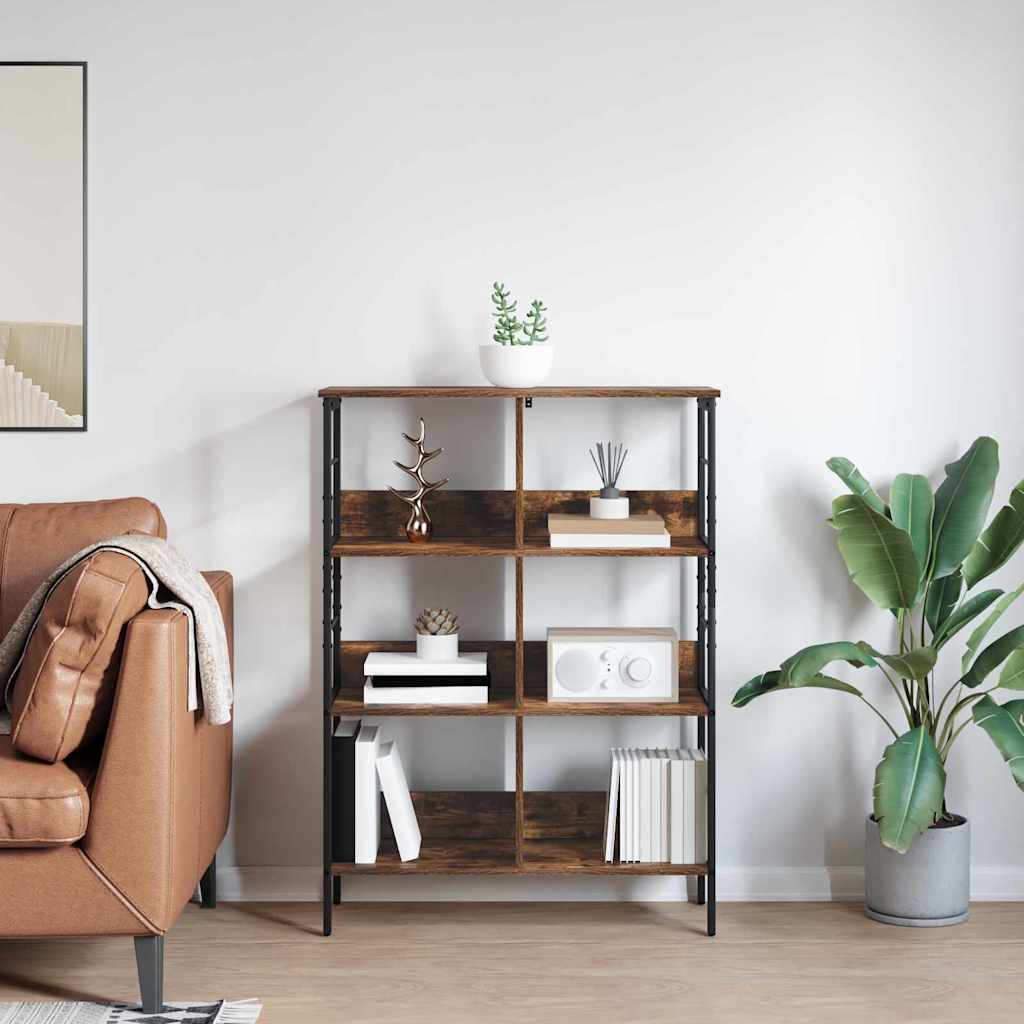 Bogreol Røget eg 82 x 32 x 112 cm Konstrueret træ