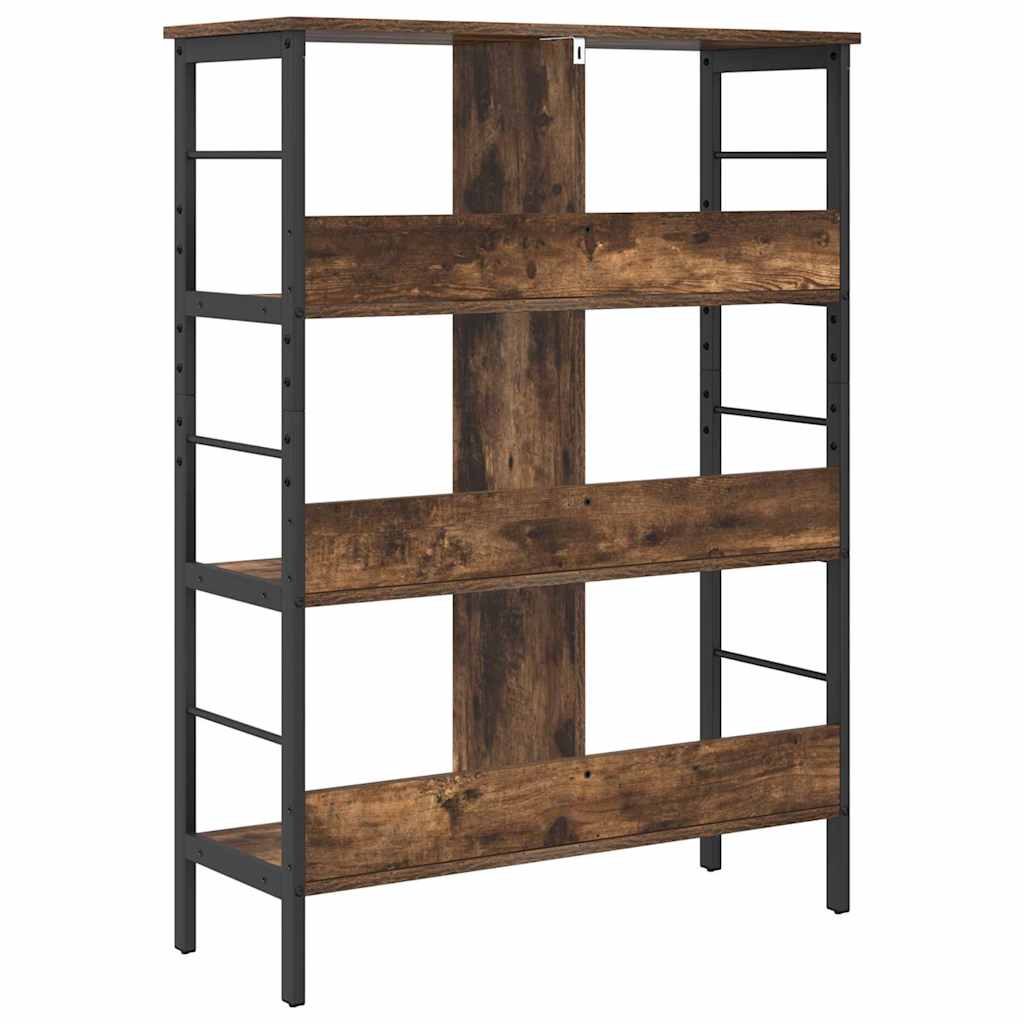 Bogreol Røget eg 82 x 32 x 112 cm Konstrueret træ
