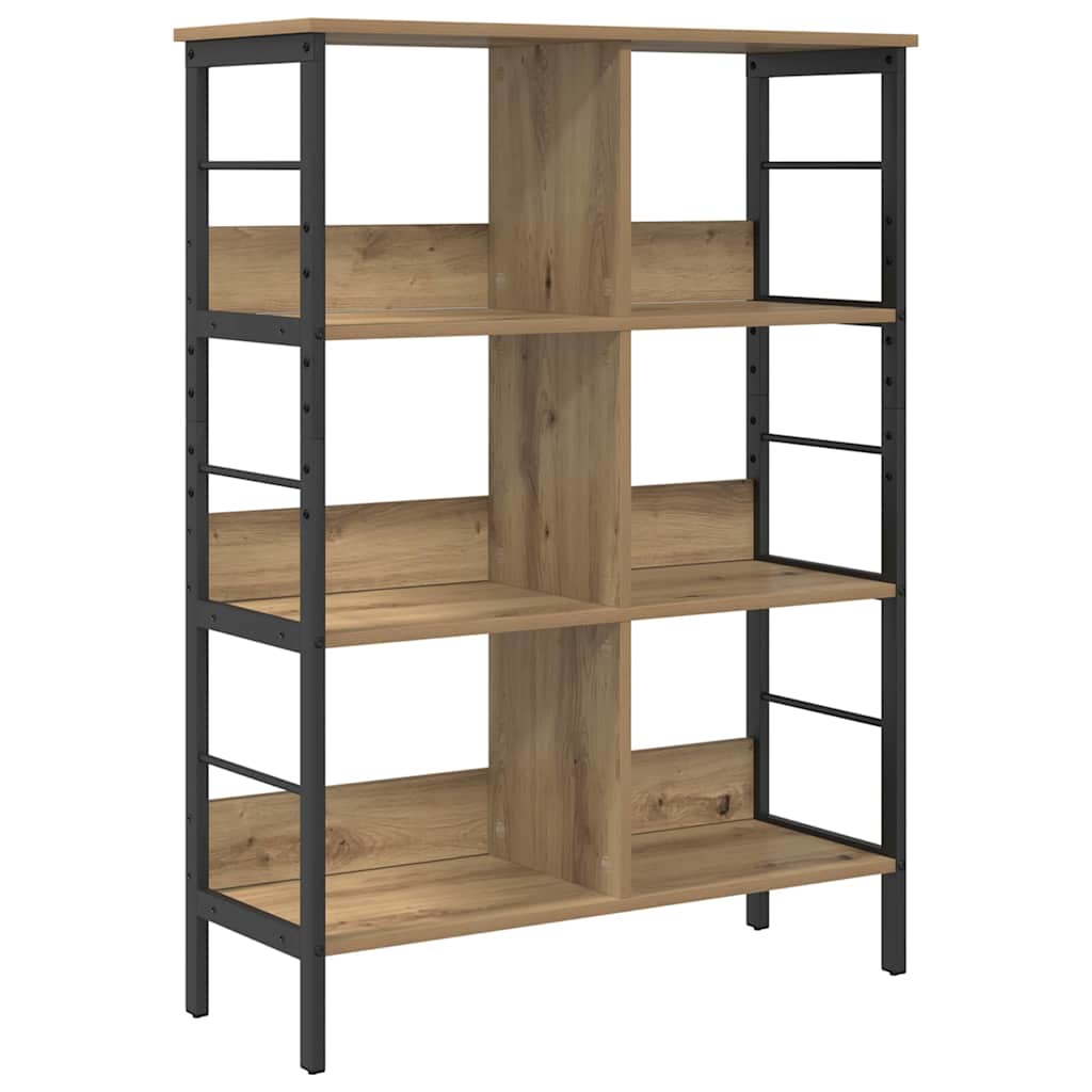 Bogreol 6 niveauer 82 x 32 x 112 cm Konstrueret træ