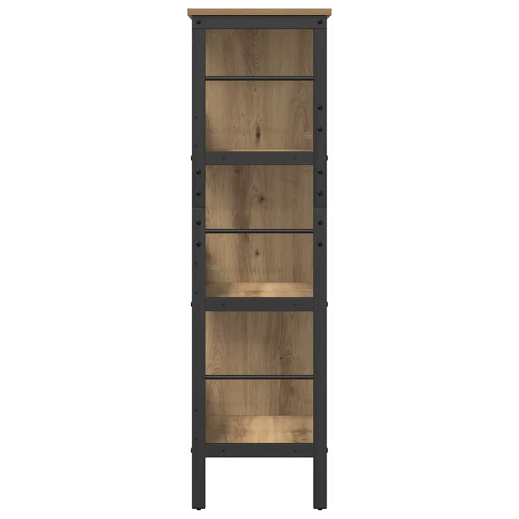 Bogreol 6 niveauer 82 x 32 x 112 cm Konstrueret træ